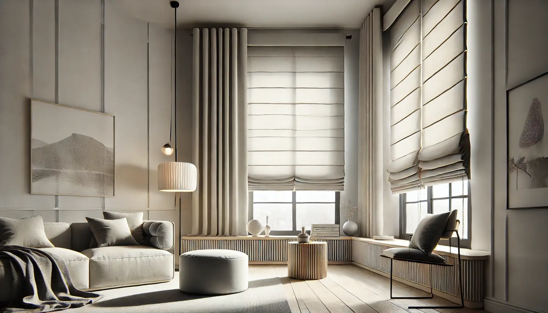 Custom Roman Blinds Dubai - Tailored Roman Blinds by Modern Furnishing Dubai