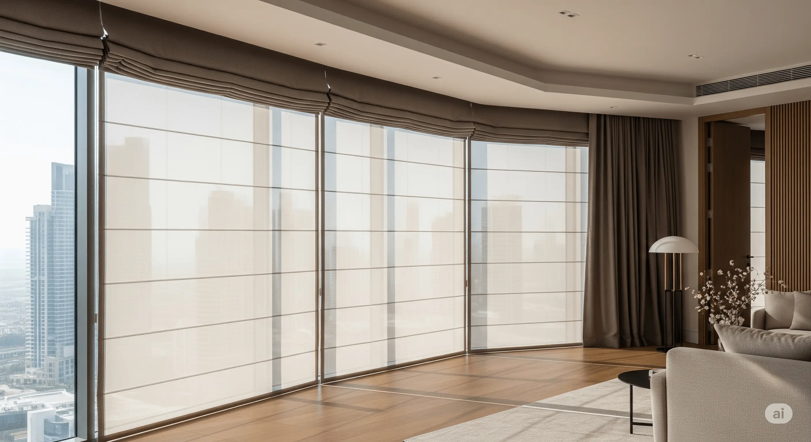 Custom Roman Blinds in Dubai | Bespoke Design & Professional Installation