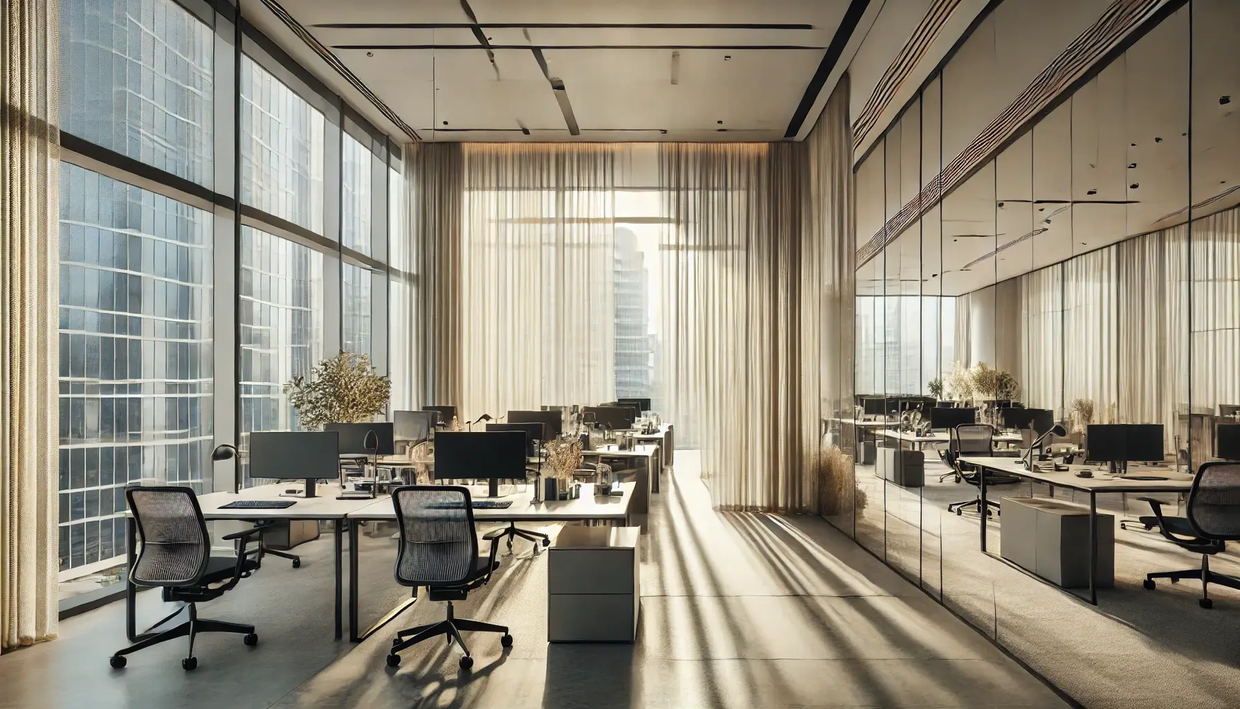 Modern Office Curtains Dubai - Enhance Your Workspace | Modern Furnishing Dubai