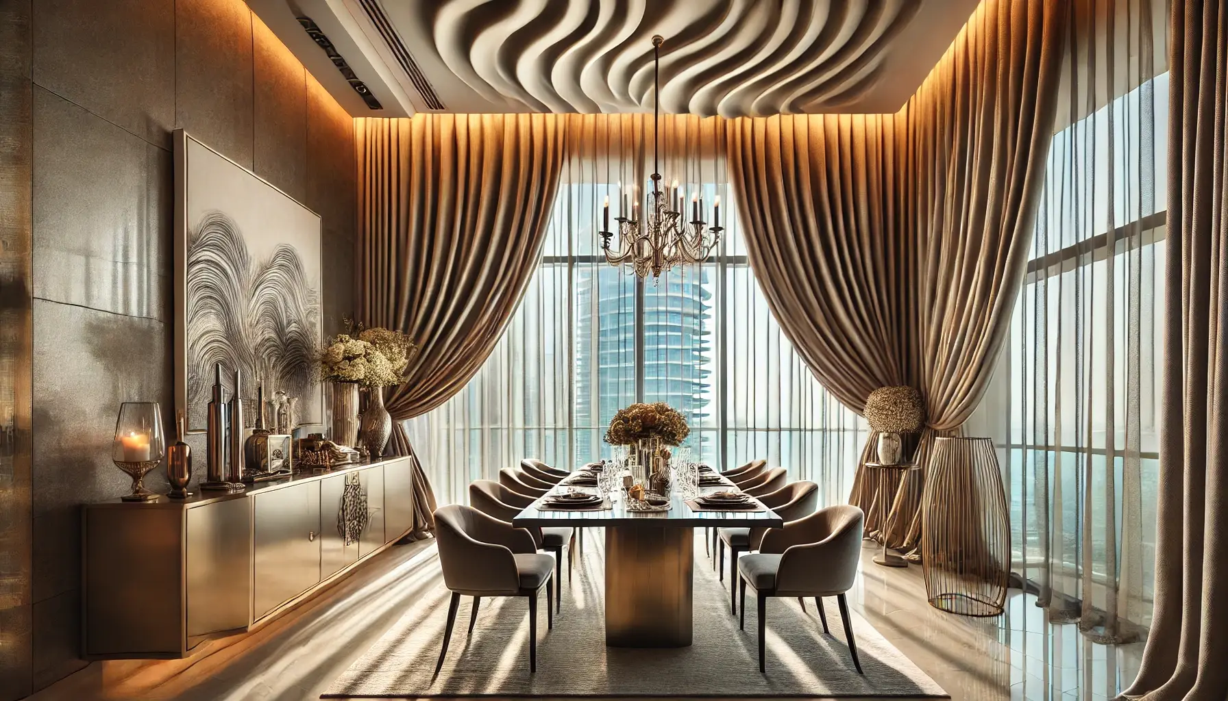 Wave Curtains Dubai | Custom Wave Curtains for Modern Interiors