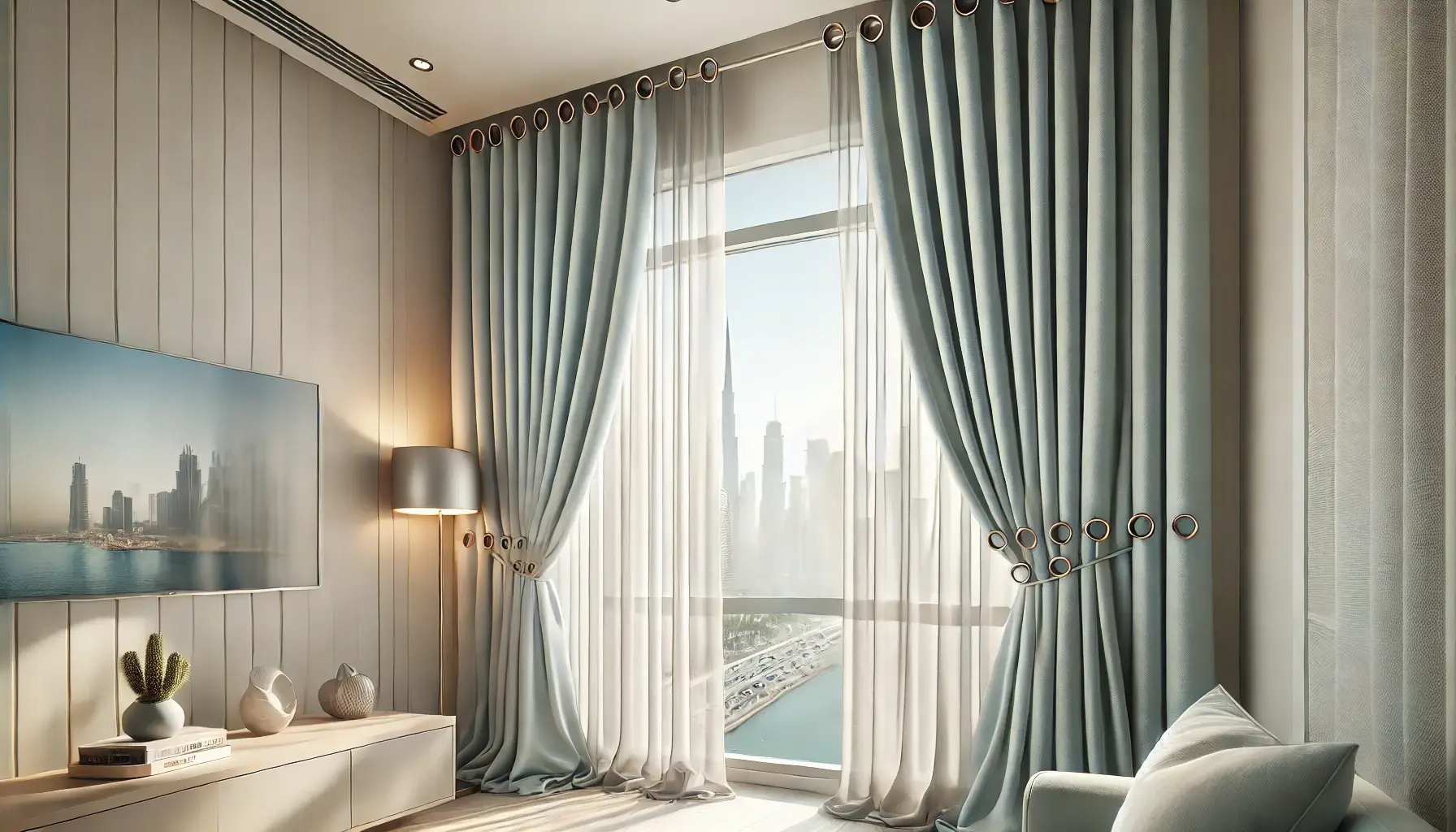 Eyelet Curtain Installation in Dubai - Modern Furnishing Dubai