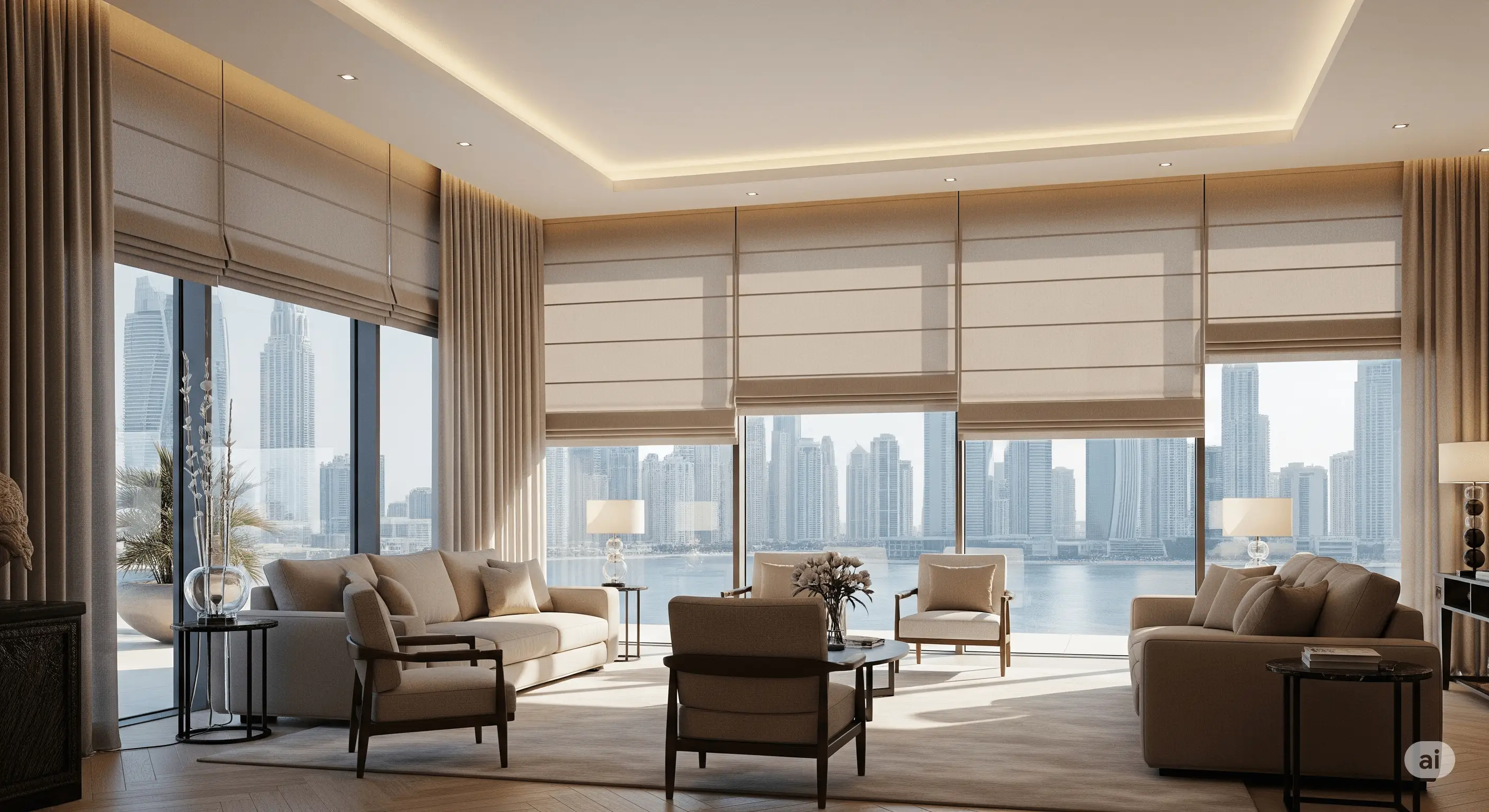  Top 5 Roman Blind Fabrics Best Suited for UAE Climate | Modern Furnishing Dubai