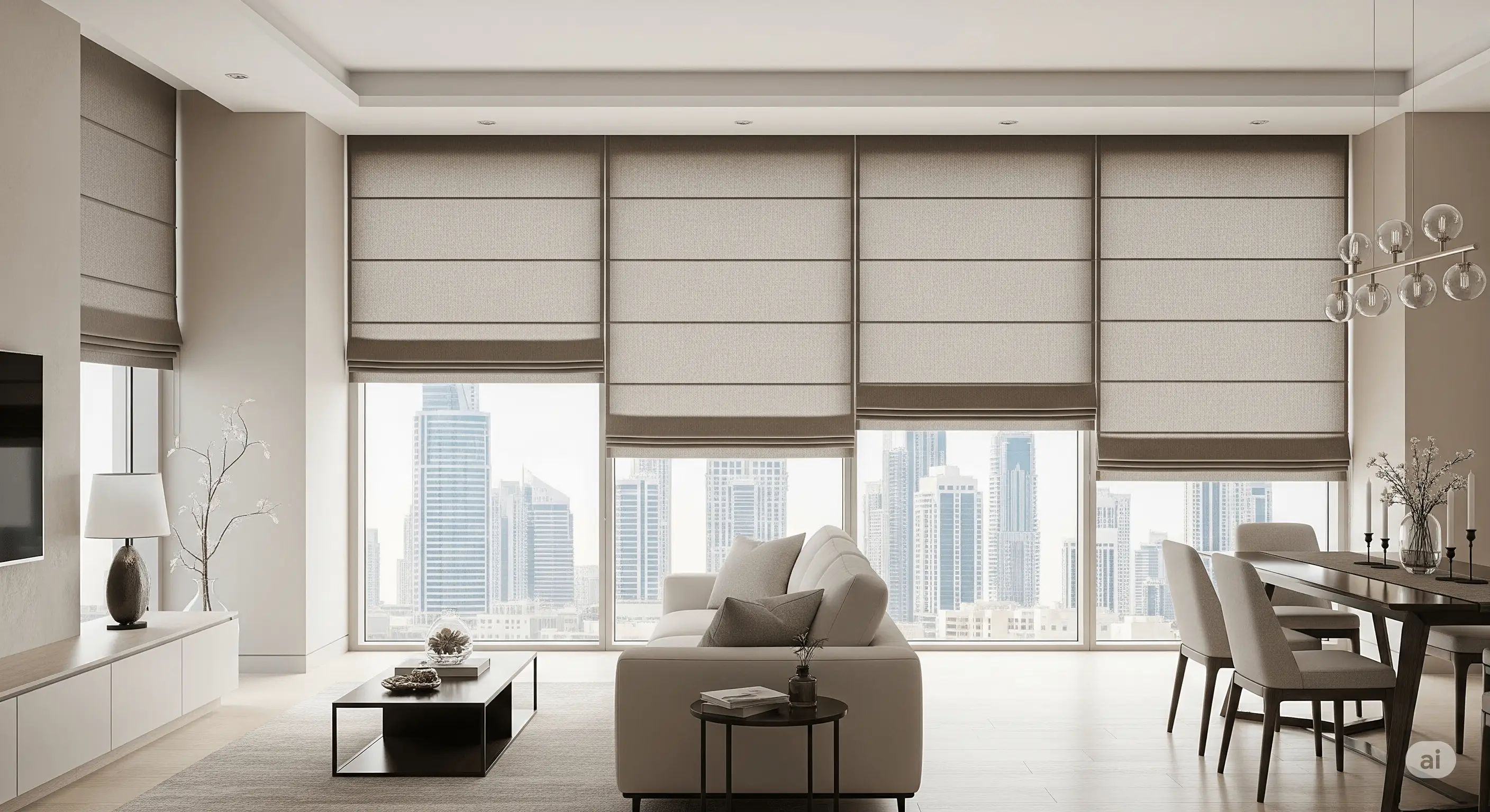 Roman Blinds for Dubai Homes in 2025: Elegant & Functional Window Solutions
